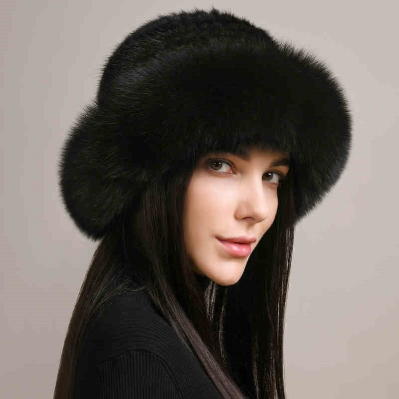 Mink Hair Hat Lady Braided Fur Winter Winter